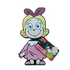 Cindy Lou Who Wooden Bobble Head Christmas Decor NEW Dr. Seuss Grinch Pink